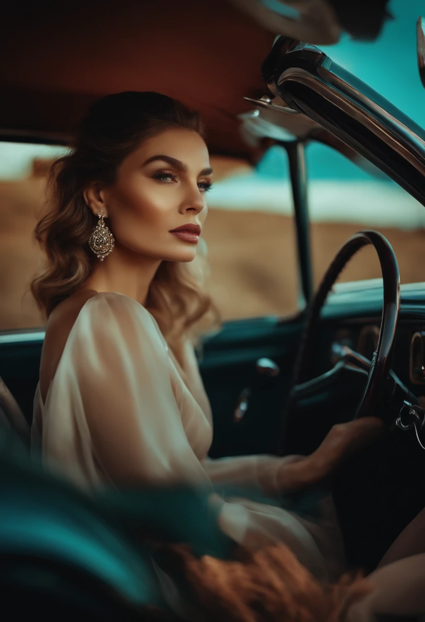 Woman in car