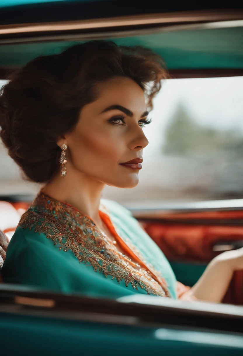 Woman in car