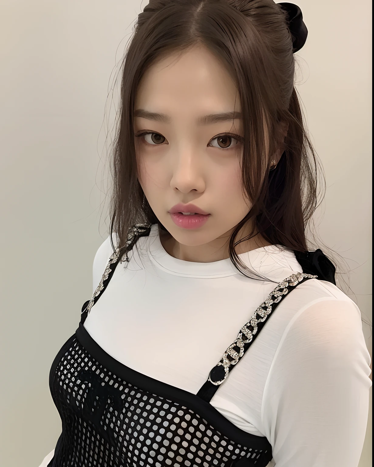 Araffe Asian woman in white shirt and black jumpsuit, Blackpink Jennie, Jossi de Blackpink, Retrato de Jossi de Blackpink, Parque Roseanne de Blackpink, Taejune Kim, Jinyoung Shin, Heonhwa Choe, Jaeyeon Nam, Sun Yunjoo, Wan adorable cara coreana, Chiho, Parque Ji-min, Lee Ji - Eun