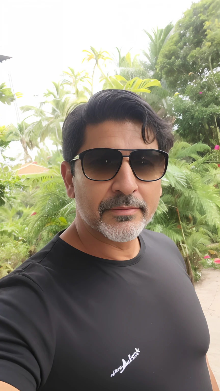There's a man in sunglasses and a beard taking a selfie, Homens de 45 anos, Homem de 4 0 anos, cerca de 3 5 anos, Homem de 5 0 anos, david rios ferreira, 38 anos, (38 anos), 3 6 anos, victor maristane, with glasses and goatee, Postagem no Reddit, Miguel Vicente