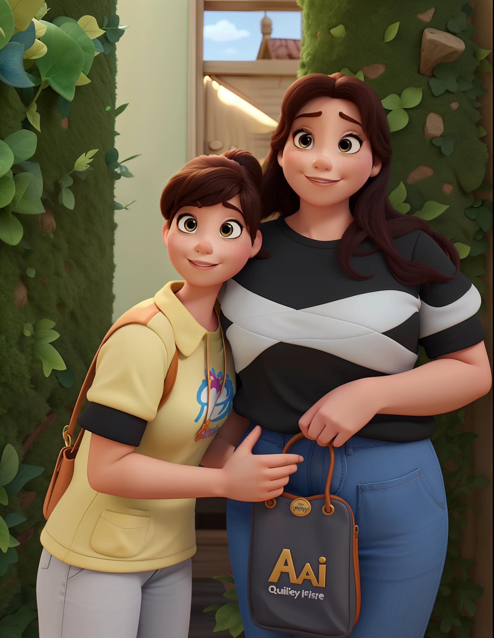 Woman and Disney Pixar style ,alta qualidade,melhor qualidade