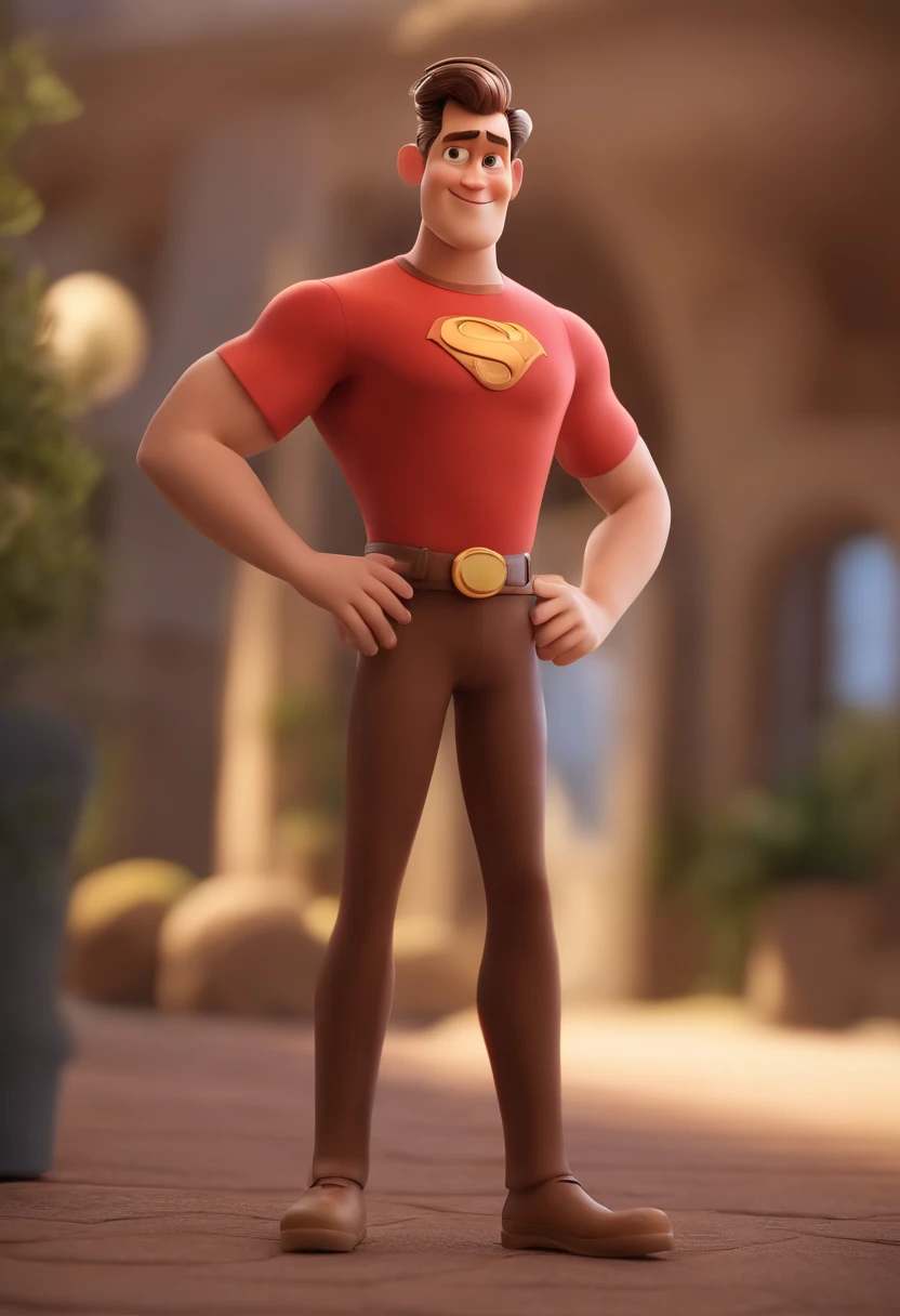personagem dos desenhos animados estilo pixar de um homem com cameta branca, animation character, Caractere estilizado, animation style rendering, 3D estilizado, Arnold Maya render, 3 d render stylized, toon render keyshot, Personagem 3D, Personagem 3D, 3d rendering stylized, 3 d character render, personagem de desenho animado, Personagem de close up, Pose de personagem,  (Estilo Pixar) (master part:1.2) (Bokeh) (best quality) (pele detalhada) (textura detalhada) (8k) (argila) (Cinematic lighting) (foco nítido