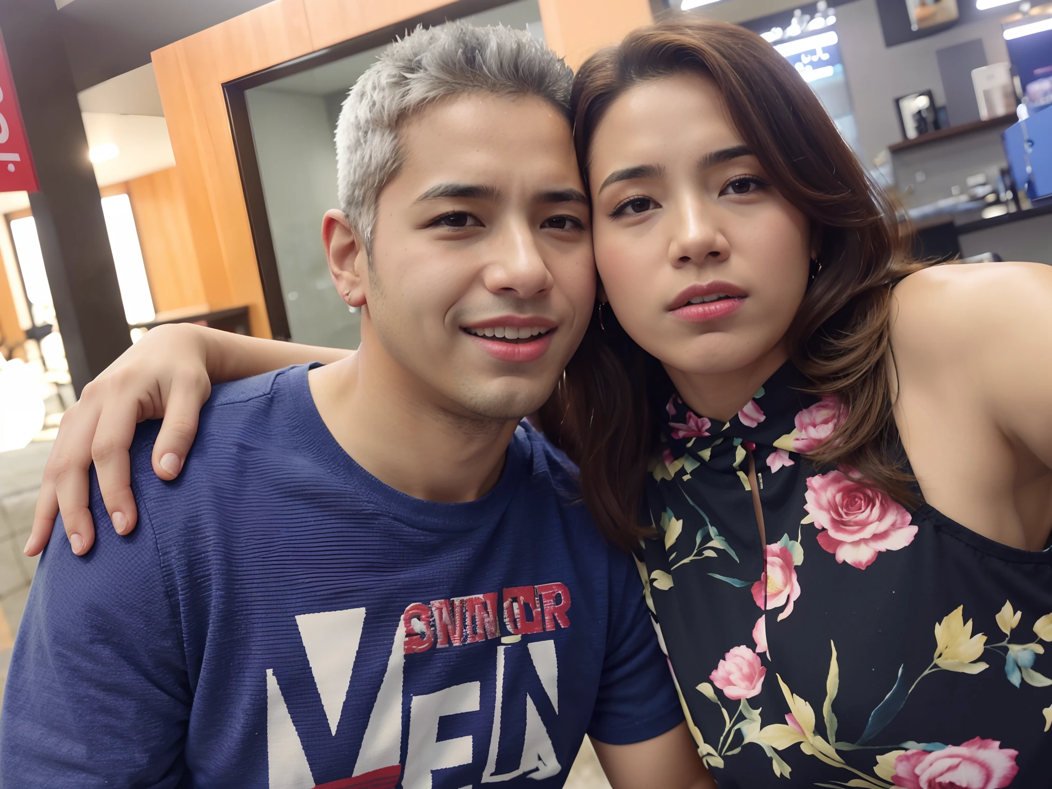 there is a man and a woman that are posing for a picture, Directed by: Nandor Soldier, imagem de perfil, Directed by: Robert Combas, Directed by: Luis Miranda, Directed by: Willian Murai, by Amelia Peláez, Foto realista, por Veno Pilon, edu souza, Directed by: David Ruby, Malika Favre, andrea rocha
