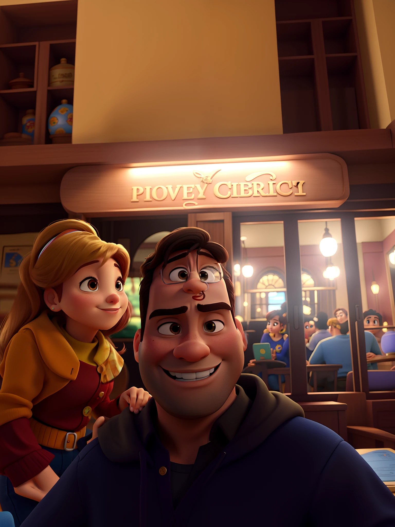 casal no estilo disney pixar, alta qualidade, melhor qualidade