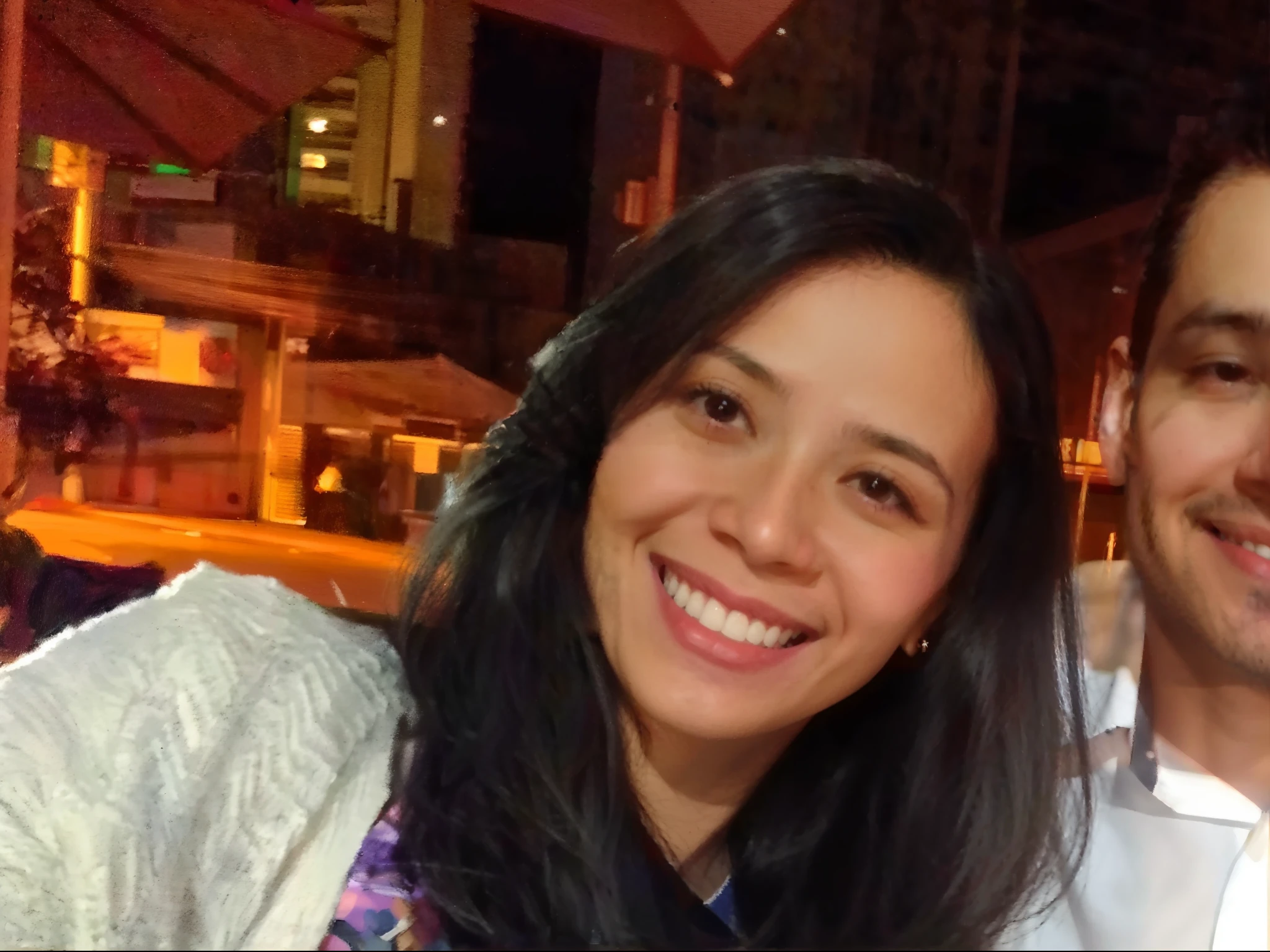 There is a man and a woman sitting at a table together, Casal feliz, In Sao Paulo, Natasha Tan Maciej Kuciara, Directed by: Nandor Soldier, Tyler Edlin e Natasha Tan, ruan jia and joao ruas, par, Lovely couple, Noite!, at night, Directed by: Willian Murai, Directed by: Luis Miranda, by Amelia Peláez