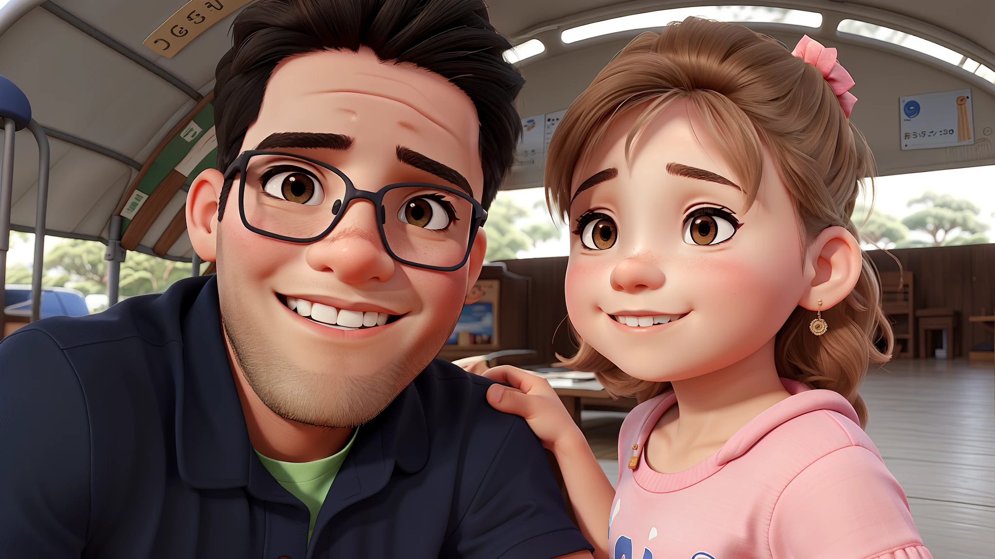 pai jovem, and a daughter