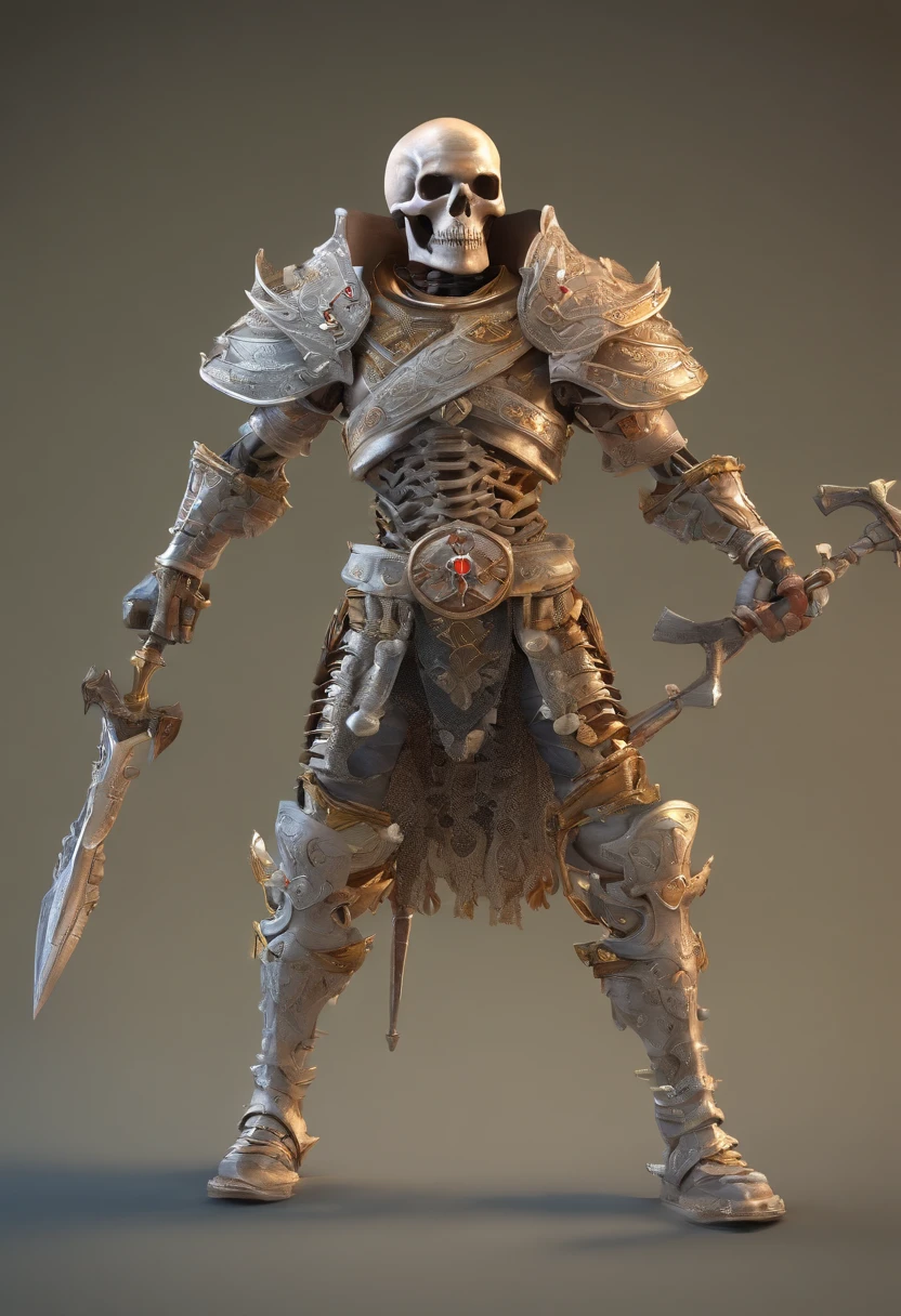 skeleton warrior ceractar full Body