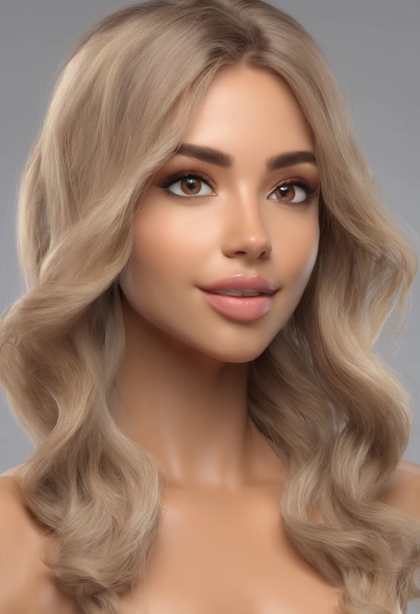 mulher de cabelo ondulado olhos marrom pele parda blusa preta