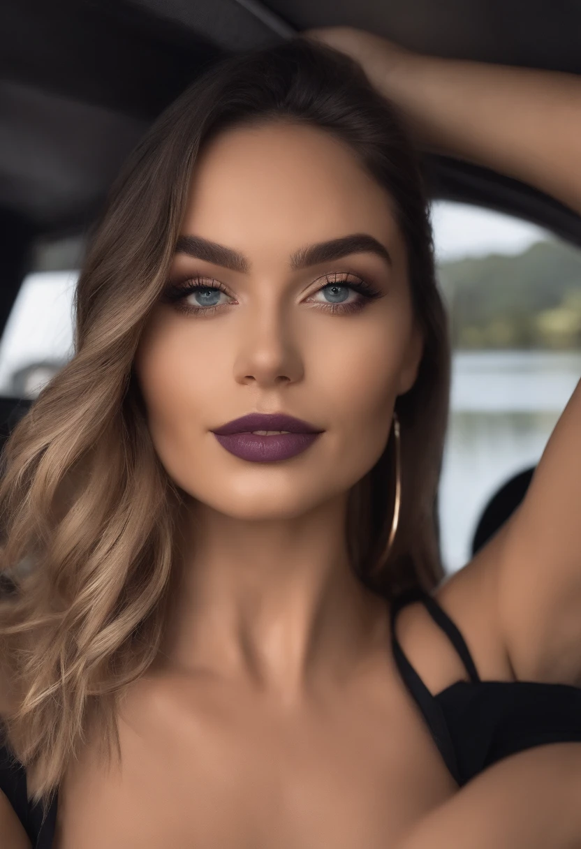 Mulher preta escura com regata e calcinha combinando, Menina sexy com olhos azuis, Retrato Sophie Mudd, Retrato de Corinna Kopf, cabelo preto e olhos grandes, Selfie de uma jovem mulher, Olhos no Clube Violet Myers, ohne maquiagem, Maquiagem natural, Look directly at the camera, Rosto com Artgram, dezentes Maquiagem, Great full body photo, no quarto, Fission