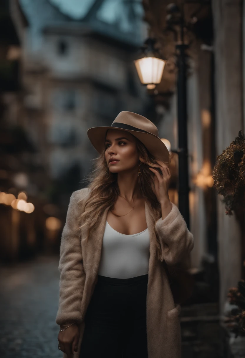 （8k、Fotografia RAW、Qualidade de imagem superior、obra prima:1.2)、(realisitic、Fotorrealista:1.37)、Qualidade de imagem superior、超A high resolution、photon maping、City Radio、rendering physically based、1girl、Mulheres Bonitas、garota、fotografado em uma Nikon D850、Nikon AF-S Nikkor 58mm f1.Lente 4G