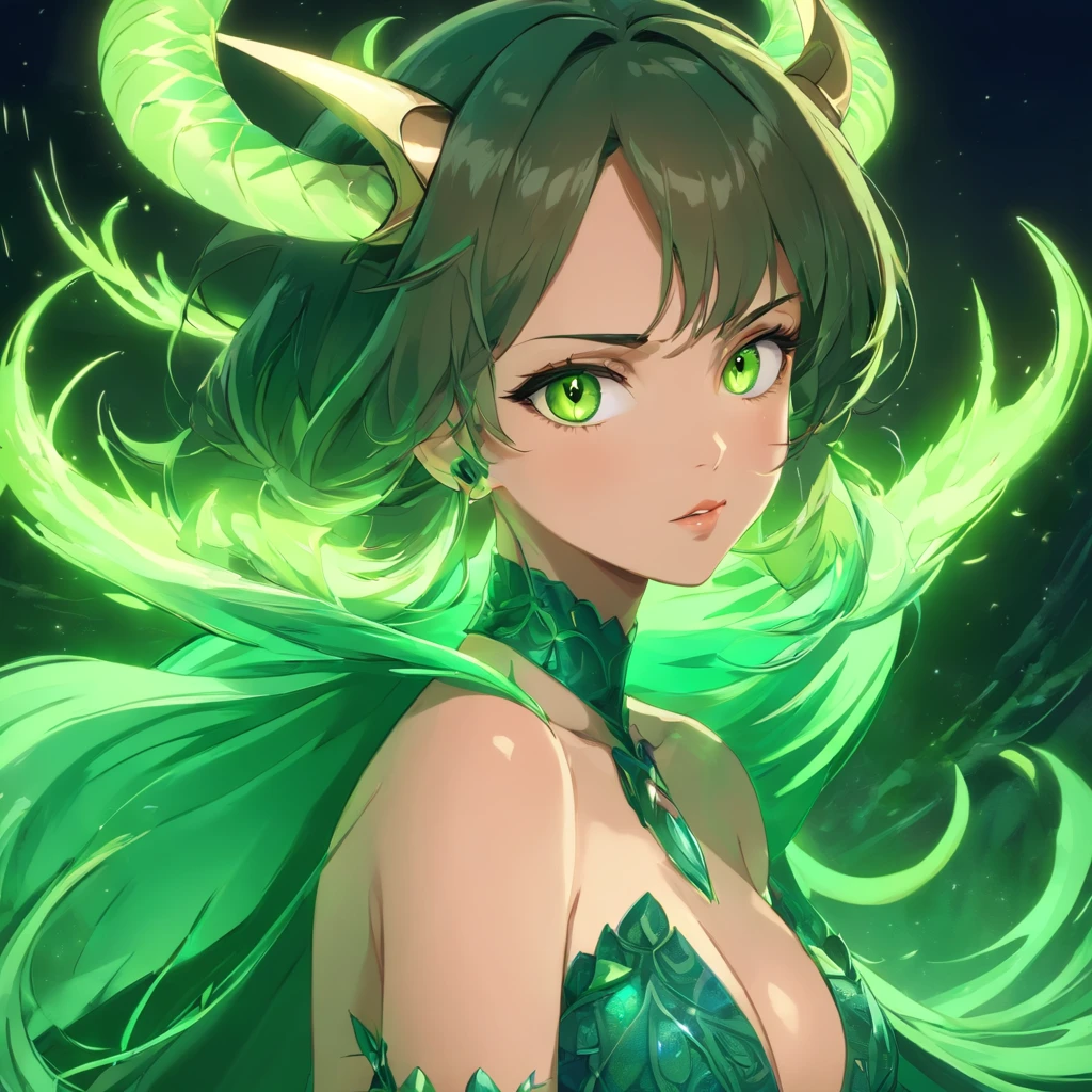 (cabelos pretos, olhos verdes:1.1) thicc succubus, (redes de pesca na altura da coxa:1.1), seductiveexpression, (belos olhos detalhados, beautiful detailed lips), (demon horns), (corpo voluptuoso), (atmosfera escura), (pose sensual), (soft lighting), (roupa provocante), (fantasia sombria), (fundo exuberante), (alta resolução, 4k), (vivid colors), (dramatic lighting), (curvas elegantes), (Charme sinistro), (erotic tones), (beleza sedutora), (temptation), (Detalhes requintados), (mytical creature), (aura sedutora), (olhar cativante), (Cabelos exuberantes), (Mysterious allure), (vibe sobrenatural), (sensual presence), (Charismatic femininity), (silhueta encantadora), (energia sedutora), (ambiente provocativo), (Charme da fantasia), (mystical seducer), (carisma intenso), (fascinating fascination), (figura hipnotizante), (enchanting elegance), (magnetic grace) usando vestido forrado de pele