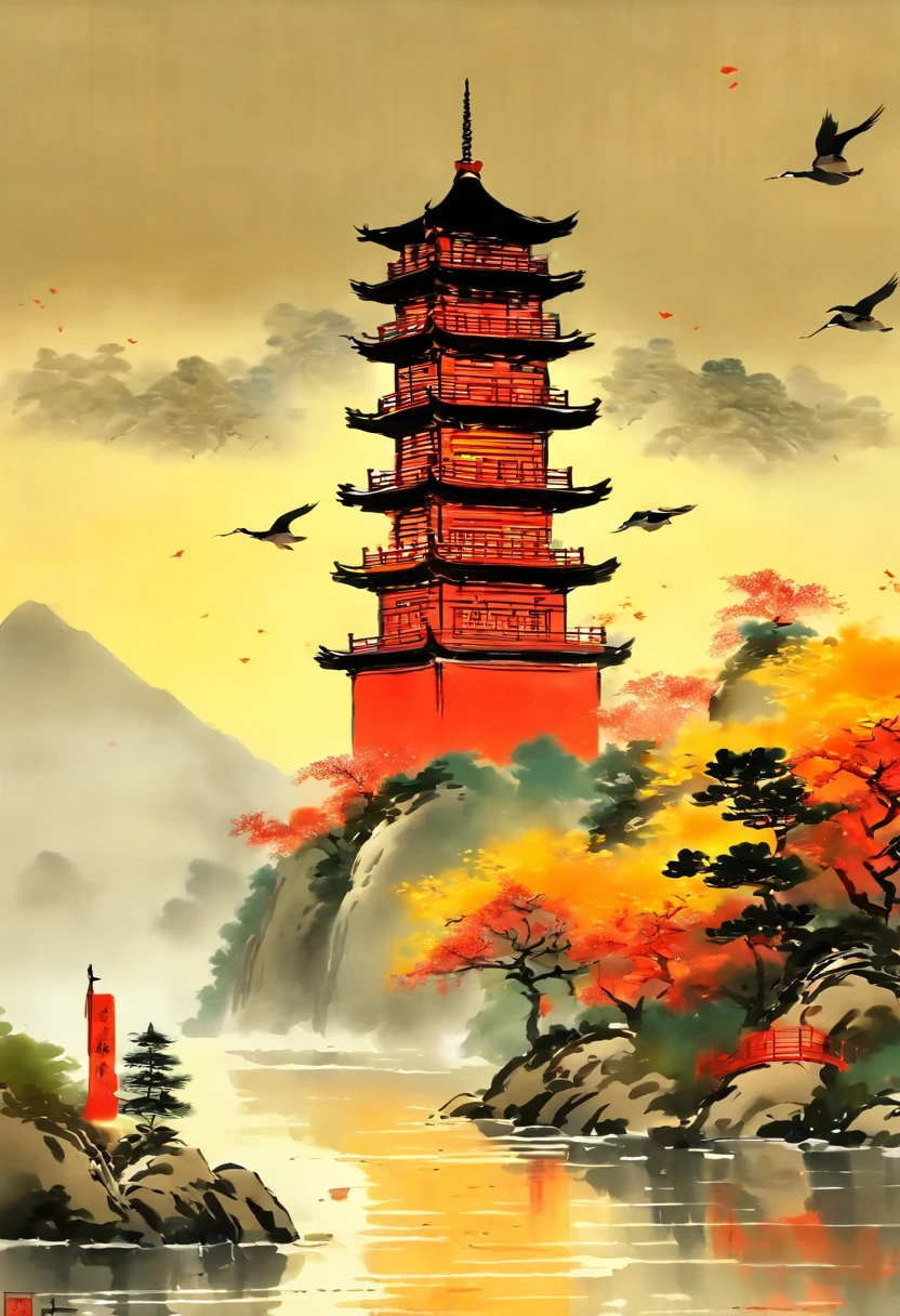 The people of the past have gone by the yellow crane, and the yellow crane tower is empty here.
The yellow crane is gone, and the white clouds are in the air.
Harukawa calendar Hanyang tree, yerba buena parrot island.
Where is Nippori Pass? The smoke on the river is worrying.
