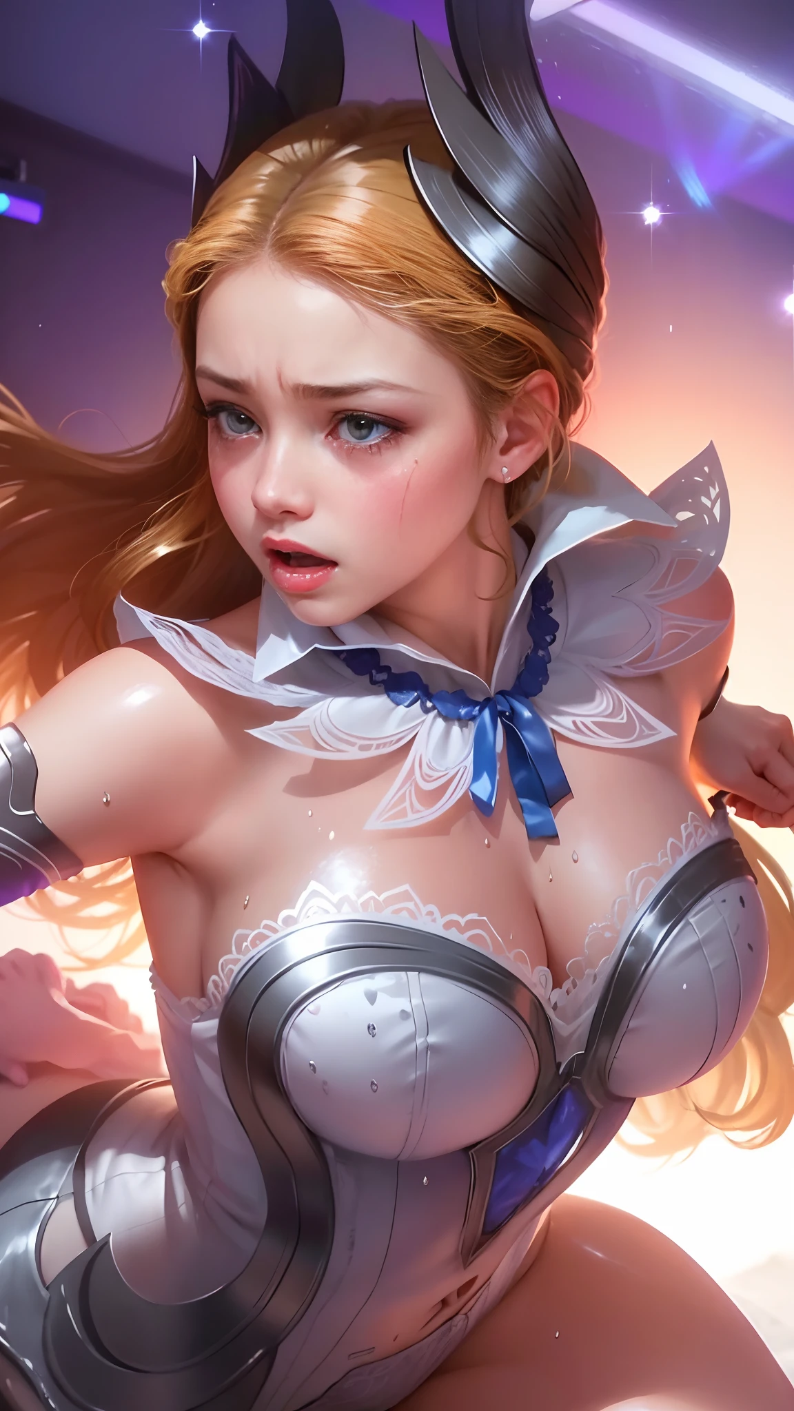 1 girl, see-through bra, low see-through panties, Thai see-through panties site, anger, blush, bedroom, tears in eyes, hearts, right limbs, scared to tears, full of tears, submitting to pain, moaning in pain, grimace in pain, open mouth , cry, wet white clothes