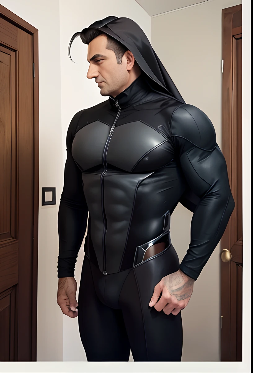 Silvano veste batmam preparando para lutar