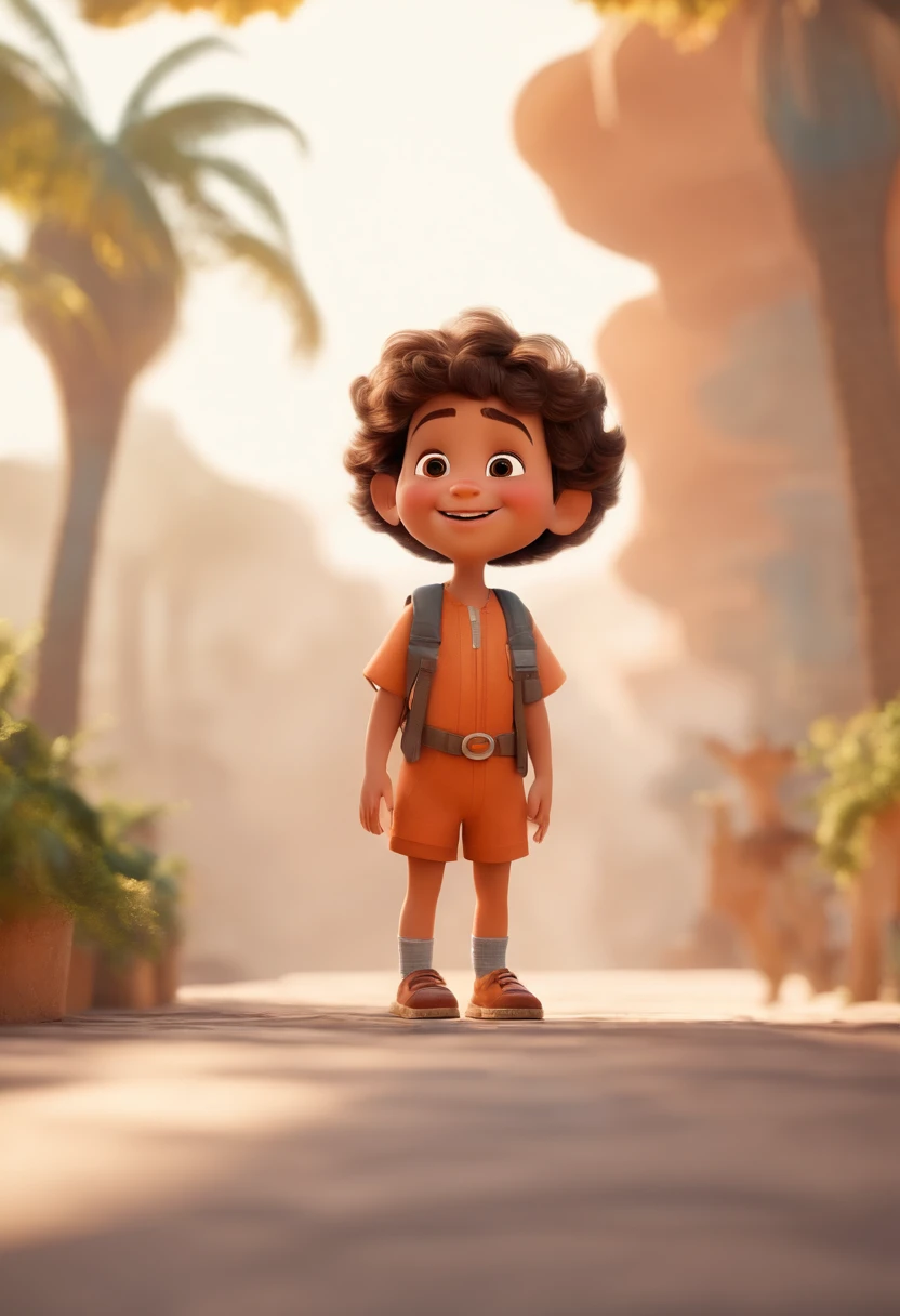 a happy cute ??? standing short hair, vestindo uma fantasia espacial, , fundo branco, barnet, Tom, Estilo Pixar, ....3d, desenhos animados, rosto detalhado, asymmetrical 16k