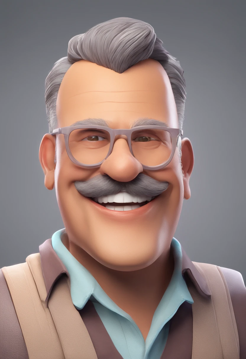 Smiling Man Illustration, sorriso insano, Homem de pele marrom com um sorriso gigante, happily smiling at the camera, sorriso atrevido, he's smiling, sorriso muito grande, Macho sorridente, foto de perfil headshot, rindo sorriso enorme, desenhando no estilo de Arte 3D, c4d, fundo de cor branco puro, estilo disney, estilo pixar render ilustracao Super Detalhe, 8k