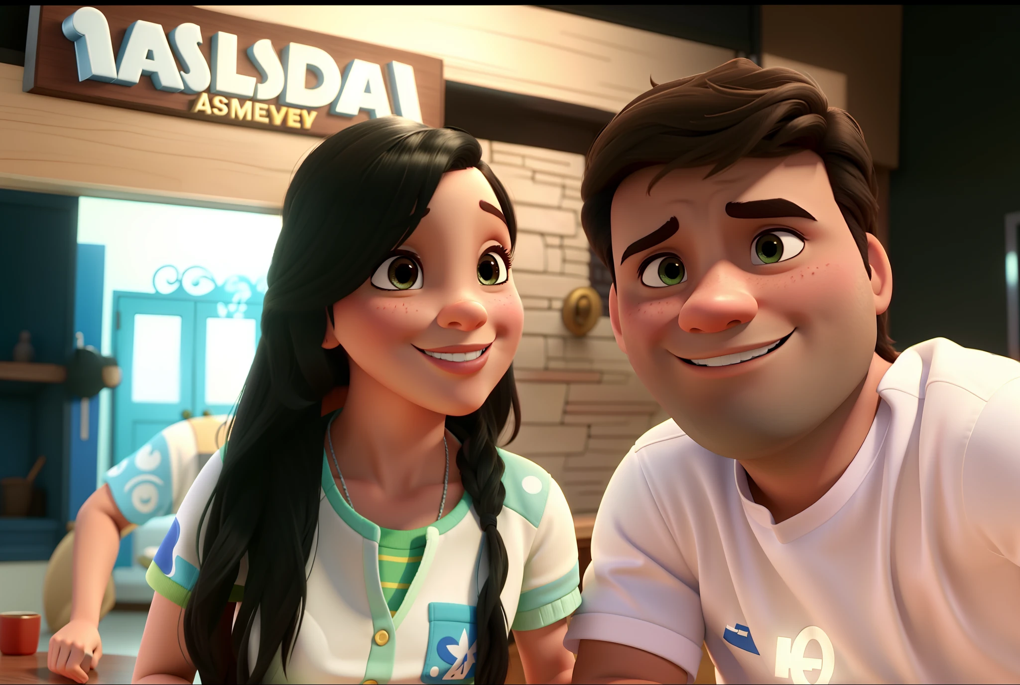 Casal estilo disney pixar melhor qualidade alta qualidade.