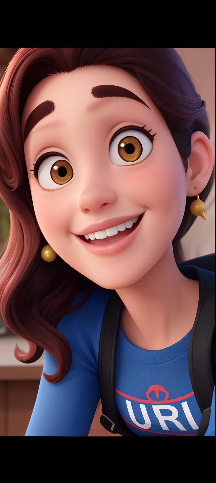 mulher sorrindo pixar