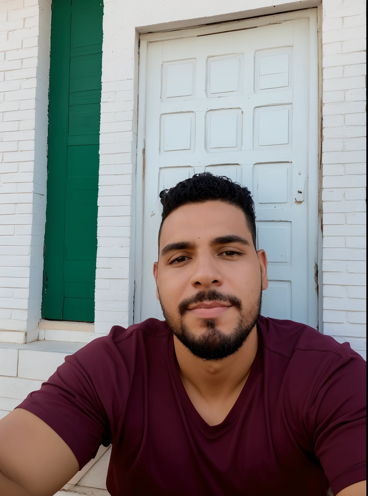 homem arafed sentado em um banco em frente a uma porta, em torno de 1 9 anos, caio santos, imagem de qualidade muito baixa, imagem frontal, Jovem espanhol, Foto realista, Fotografia selfie 8k, andres rios, José Moncada, david rios ferreira, Alex, he is! cerca de 3 0 anos de idade, Directed by: Nandor Soldier