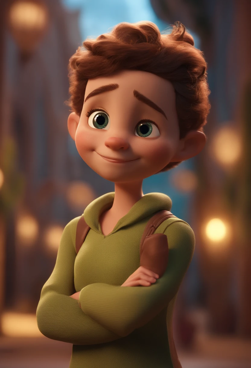 personagem dos desenhos animados, animation character, Caractere estilizado, animation style rendering, 3D estilizado, Arnold Maya render, 3 d render stylized, toon render keyshot, Personagem 3D, Personagem 3D, 3d rendering stylized, 3 d character render, personagem de desenho animado, Personagem de close up, Pose de personagem,  (Estilo Pixar) (master part:1.2) (Bokeh) (best quality) (pele detalhada) (textura detalhada) (8k) (argila) (Cinematic lighting) (foco nítido