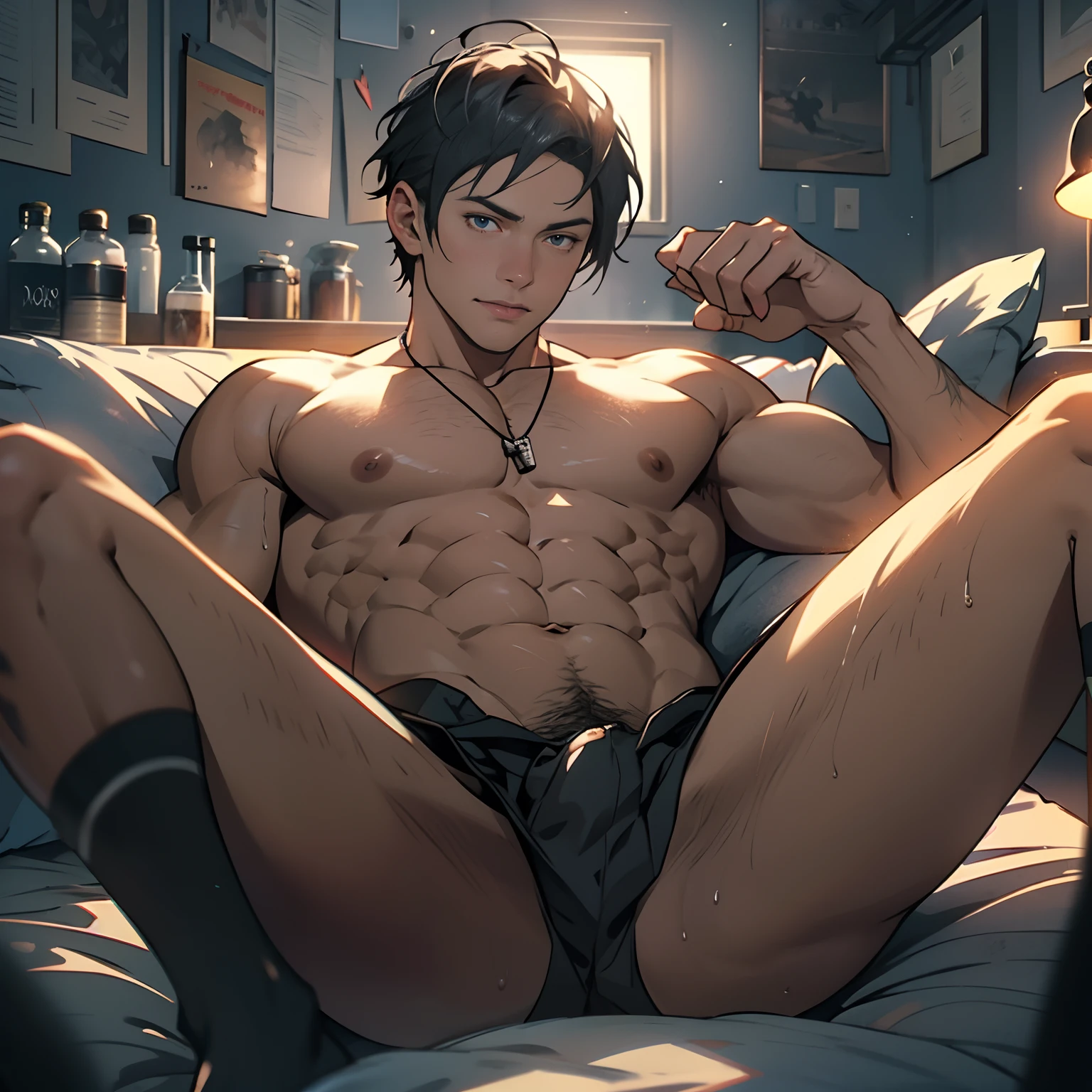 Male masturbation,Lie on the sofa,POV perspective,spread their legs, Abs,Acts of pursuing pleasure,Dark atmosphere,8K,Cinematic lighting effects,Textured skin,best qualtiy,Storytelling images,Storytelling images,dynamic blur,actionpose