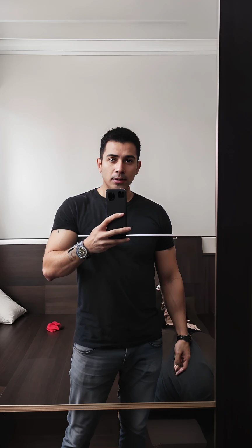 there is a man taking a selfie in a mirror, Fotografia selfie 8k, selfie espelho, Homem de 4 0 anos, cerca de 3 5 anos, 38 anos, (38 anos), 3 6 anos, Homens de 45 anos, 3 2 anos, ele tem cerca de 4 0 anos de idade, ele tem cerca de 40 anos