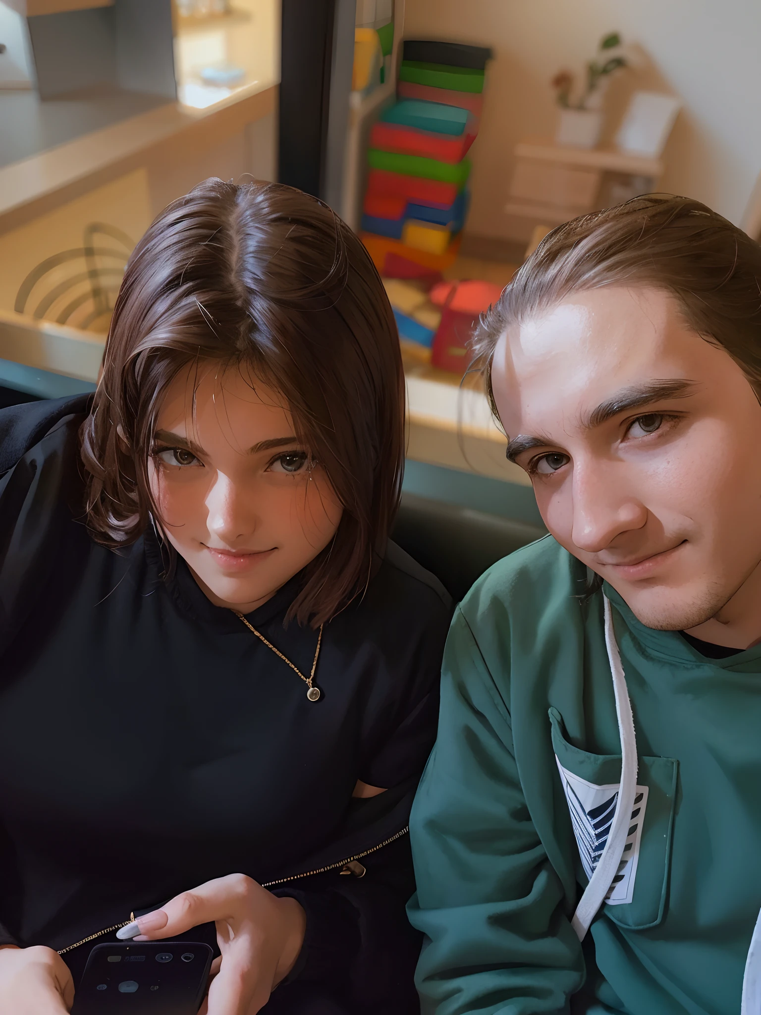 girl and man sitting good quality