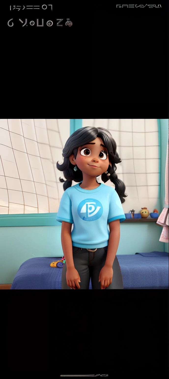 Uma preta,cabelo cacheados estilo disney pixar, alta qualidade, melhor qualidade