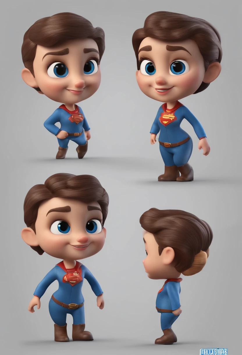 personagem dos desenhos animados de um mulher de 45 anos com cabelos cacheados loiro e uma camisa azul, animation character, Caractere estilizado, animation style rendering, 3D estilizado, Arnold Maya render, 3 d render stylized, toon render keyshot, Personagem 3D, Personagem 3D, 3d rendering stylized, 3 d character render, personagem de desenho animado, Personagem de close up, Pose de personagem,  (Estilo Pixar) (master part:1.2) (Bokeh) (best quality) (pele detalhada) (textura detalhada) (8k) (argila) (Cinematic lighting) (foco nítido