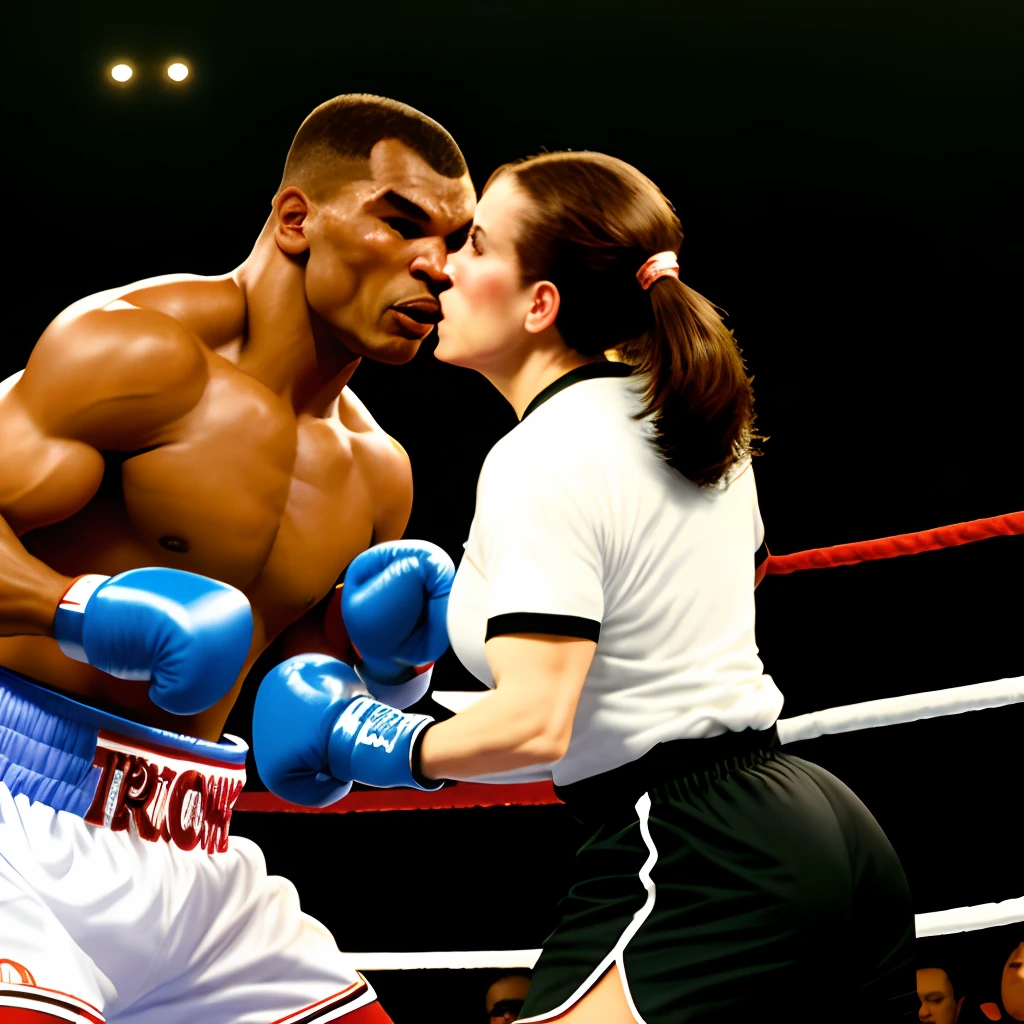 Mike Tyson punching a pregnant mother