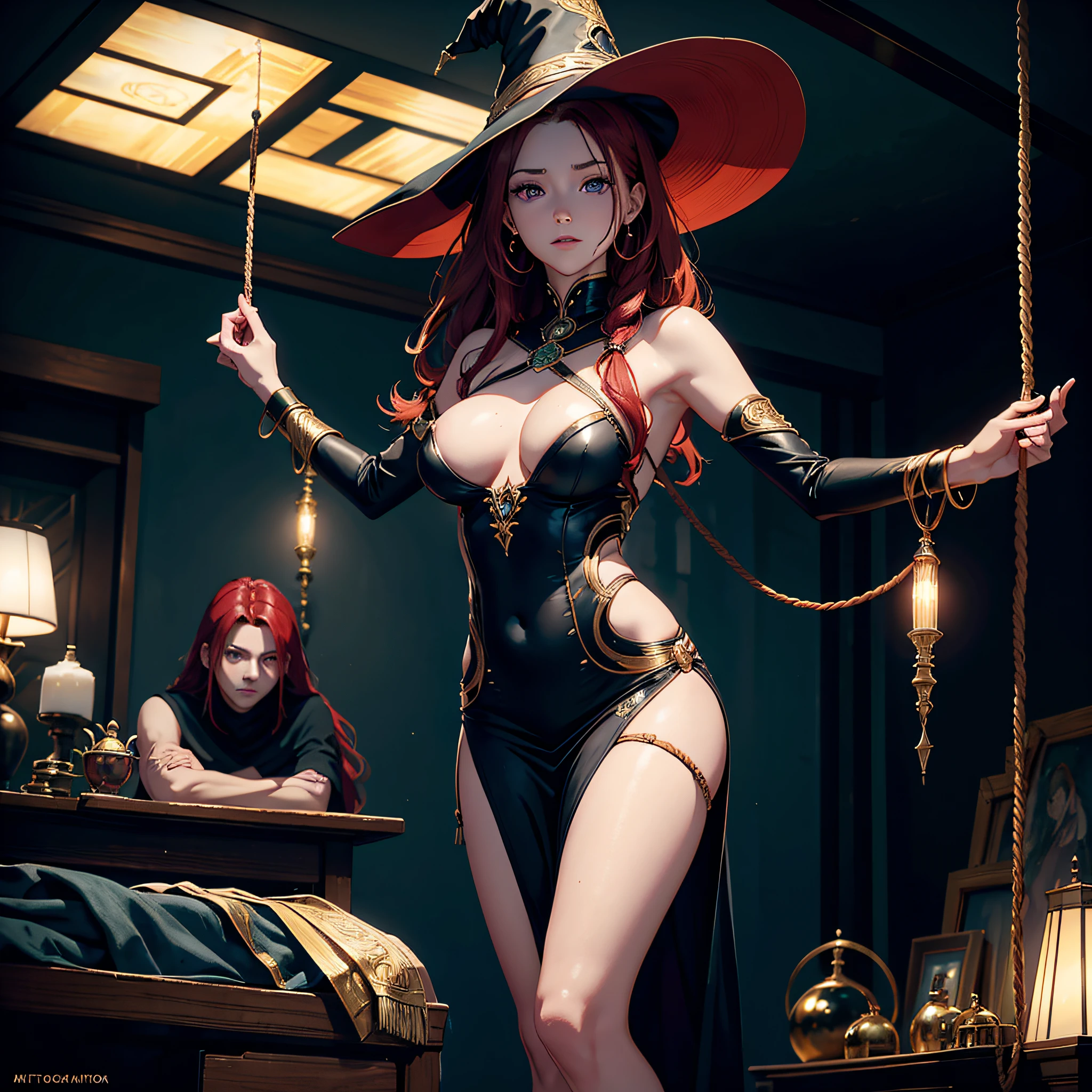 (AS-YoungV2:1), (Sem-vida) Ginger girl with red hair strappado bending over rope tied standing full body, Hanging head, arms above the head (Arms tied to the ceiling), Olhando para o Viewer, Gag ring, Empatado, bound feet, seios amarrados, pernas amarradas
Por Lee Jeffries, Nikon D850 | |, filme fotografia de stock , Portra Kodak 400 | ,camera f1.5 lentes, cores ricas, dramatic lighting , cinestill 800, Anel luminoso, Volumetric lighting, Retrato de Chiaroscuro, foto de retrato de pintura fosca, retrato escuro, octano, irreal, Golden Ratio Proportions, 16:9 Composition of the cinema, trending on ArtStation, trending in cgsociety,bodycon vestido deslizante, Bruxa Ciborgue bonita, (Mature female:1.4), flowing long hair, casting a magic spell, swirling magical energy, altamente detalhado, colorful witch hat, rosto perfeito, olhos coloridos detalhados, intrincado, elegante1girl, sitting, dark skin, egyptian clothes, medium breasts, nsfw, purple eyes,