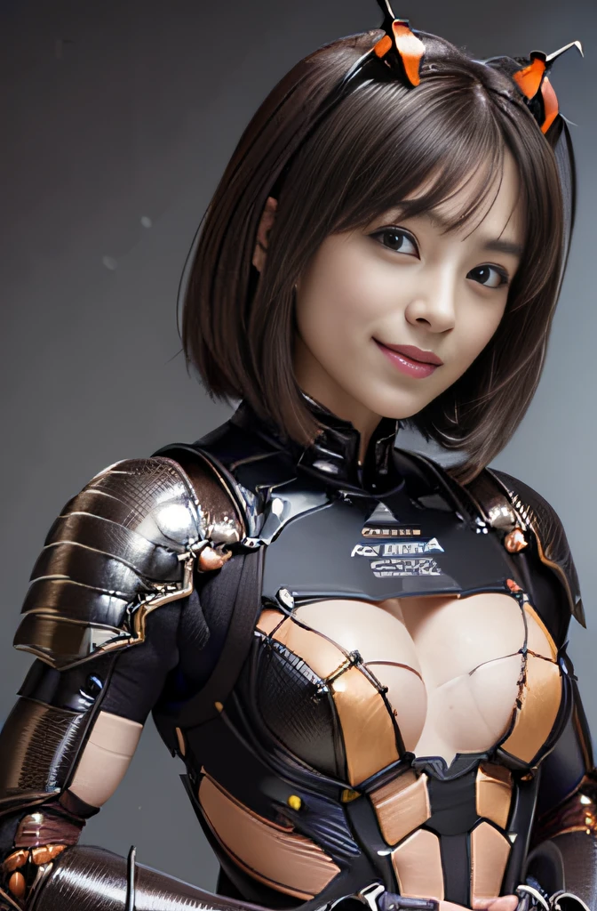 (high resolution,masterpiece,best quality,extremely detailed CG, anime, official art:1.4), realistic, photo, amazing fine details, all intricate, gloss and shiny,awesome many layers, 8k wall paper, 3d, sketch, kawaii, illustration,( solo:1.4), perfect female proportion,villainess, (fusion of dark brown cockroach and lady:1.4), (brown cockroach form lady:1.2), (brown cockroach lady:1.2), (fusion:1.2), (solo:1.4), (evil smile:1.2), muscular, abs, (cockroach brown exoskeleton bio insect suit:1.4), (cockroach brown exoskeleton bio insect armor:1.2), (brown transparency cockroach wing:1.4), (brown cockroach antennae:1.3),