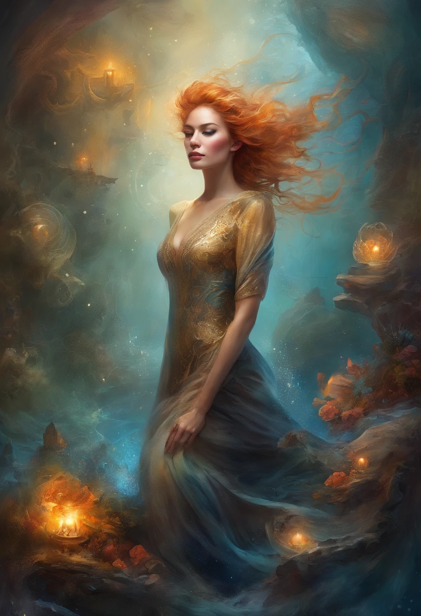 modelshoot style, (extremely detailed CG unity 8k wallpaper), Chaotic storm of intricate liquid smoke in the head, stylized beauty full - length abstract portrait, wet-skin, by petros afshar, ross tran, tom whalen, peter mohrbacher, artgerm, shattered glass, ((bubbly underwater scenery)) radiant light octane render highly detailed ((evil aesthetic))