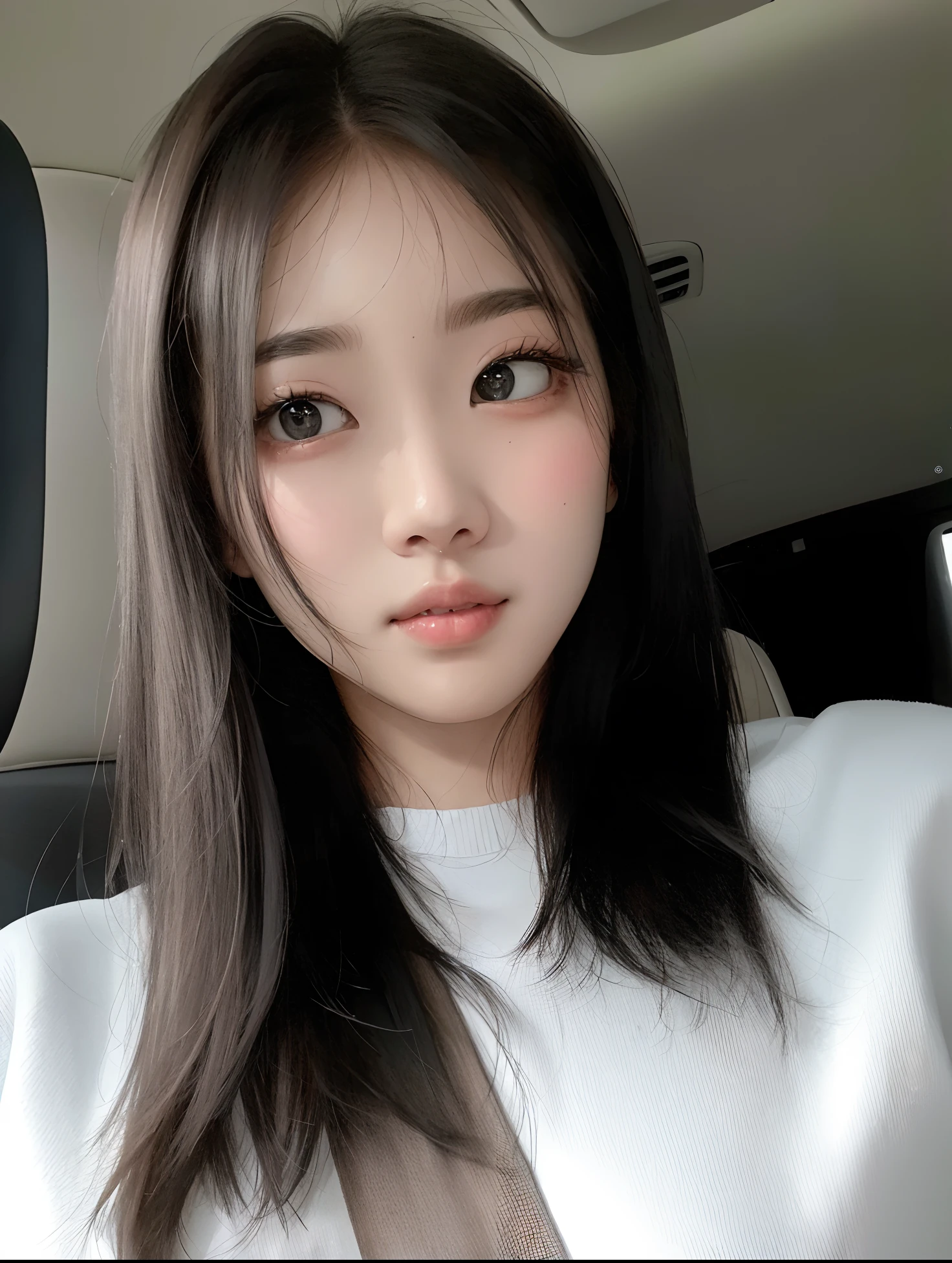 There's a woman sitting in a car with a seatbelt, tzuyu de duas vezes, Jinyoung Canela, Heonhwa Choe, wan adorable korean face, Jaeyeon Nam, Bae Suzy, Lee Ji - Eun, Lee Ji-eun, young adorable korean face, Parque Ji-min, com bonito - fino - rosto, coreana, Jisoo do Blackpink