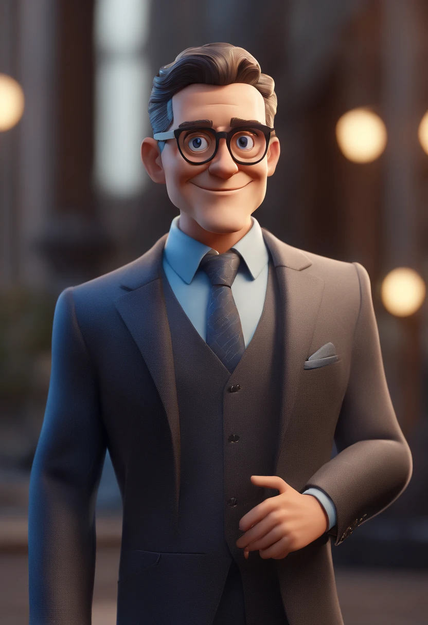 A close up of a cartoon character wearing a suit and tie - SeaArt AI