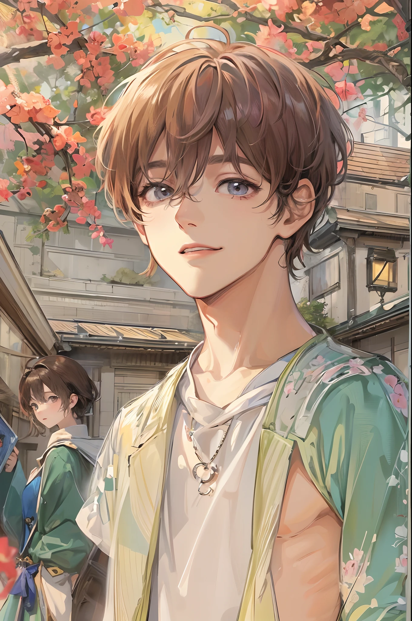 Absurdres masterpiece HDR high quality picture of a character from Hana yori dango anime, 1 boy , character is with detailed face, simple hair design , happy face, different clothes , ((short hair style:1 )) , anime eyes, light skin , 

Wearing random outfit from anime, detailed outfit, nice background, masterpiece scenery