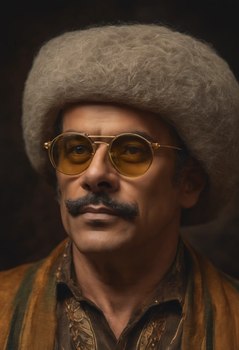 bonito pequeno historiador masculino 38 anos de idade, huge head, cebelos curto, wearing thin-framed glasses of round gold, olhos altamente detalhados , whole body view, figuras de brinqued