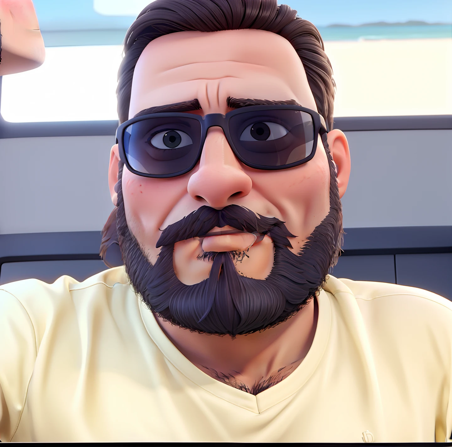 Homem,37 anos,wearing sunglasses and a beard