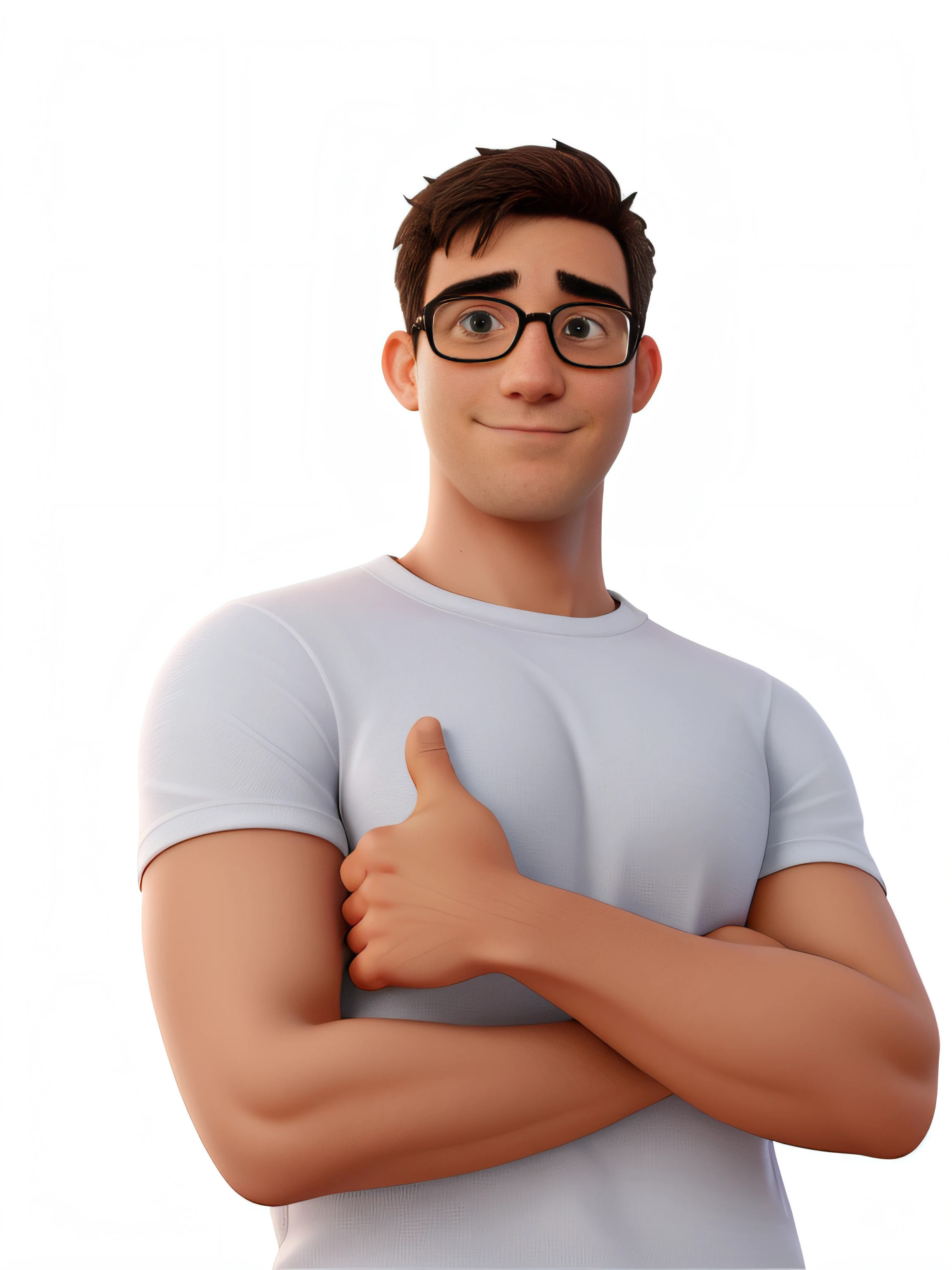 Um belo homem parado na frente, illuminated by the light of a lamp, contra o pano de fundo de uma academia