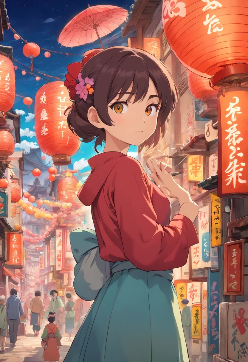A gueixa mais bonita e sexy, cabelos pretos coloridos, olhos cor-de-rosa, vestindo o quimono mais bonito e altamente detalhado, toneladas de tatuagens e piercings, flores de cerejeira soprando ao vento, Elementos de estilo kanji e graffiti no fundo, Antecedentes altamente detalhados, Obra-prima perfeita, Japanese Festival, alta qualidade, high resolution