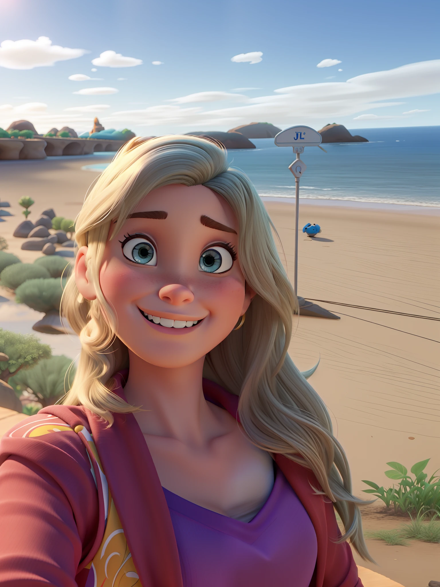 Uma mulher estilo Disney pixar, alta qualidade, melhor qualidade