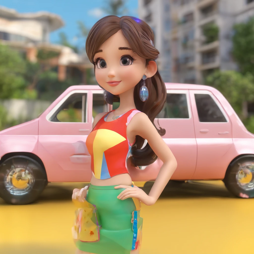 super bonito IP menina por pop mart, olhos brilhantes, querubim,Vestidinho branco, argila, Modelos, um brinquedo de caixa cega, Brilhante e delicado,fundo limpo, Bom brilho, 3D rendering of,best quality
