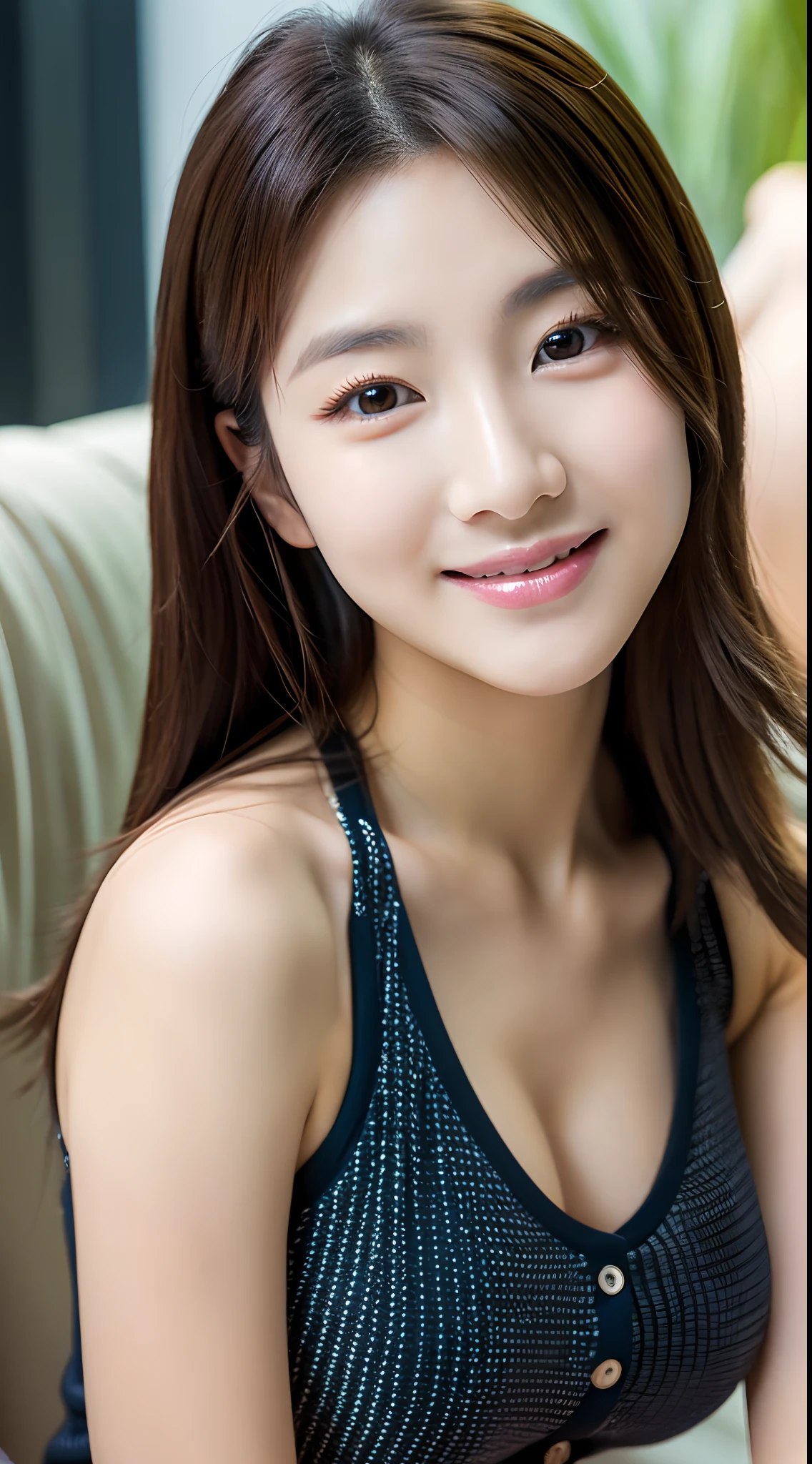 （（8K，RAW photos，top Quority，tmasterpiece），HD RAW color photo professional close-up Photograph，（realisticlying，realisticlying：1.37），（HighestQuali），（Best shadow），（Most Best Illustration），鎖骨（（The large）），（（，Raised sexy，超高分辨率，HD CG unifies 8K wallpapers，physically-based renderingt，cinmatic lighting），（aegyo sal：1），18 years old girls，beatiful detailed eyes，Light on the face，（（full body shot shot：1.2）），Particularly bright light，（Upper Eye，grinning smile：1.2），shiny skins，ulzang-6500-v1.1：0.2，is shy，（flash lights：1.2），NSFW，（（tempting pose：1.2，big breasts enchanting：1.2）），（Idle），，（（Good anatomy：1.2）），s the perfect face，photorealistic perfect body, huge tit，Snow-whiteskin --auto