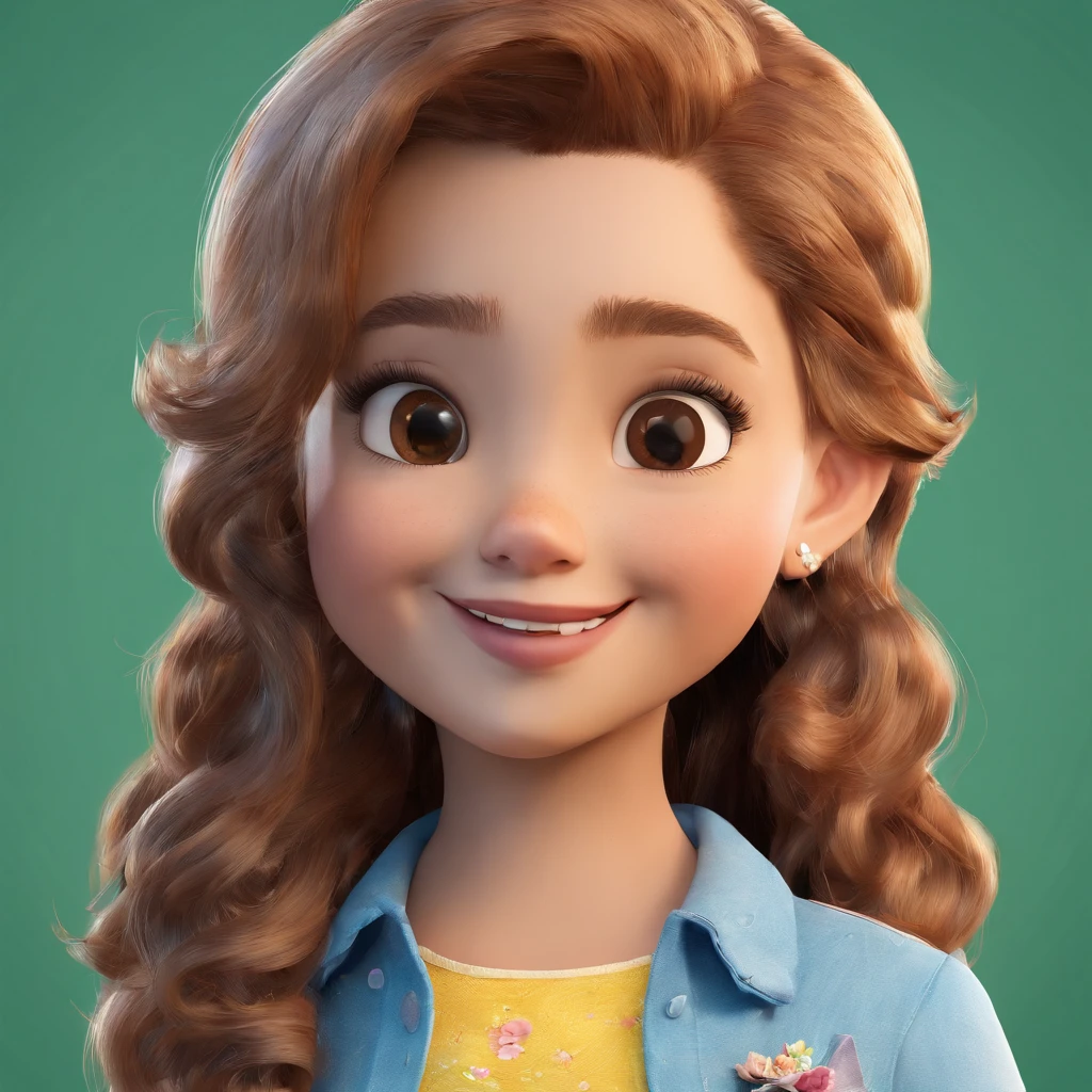 Uma de 5 anos chamada Ana Liz cabelos pretos bem sorrir