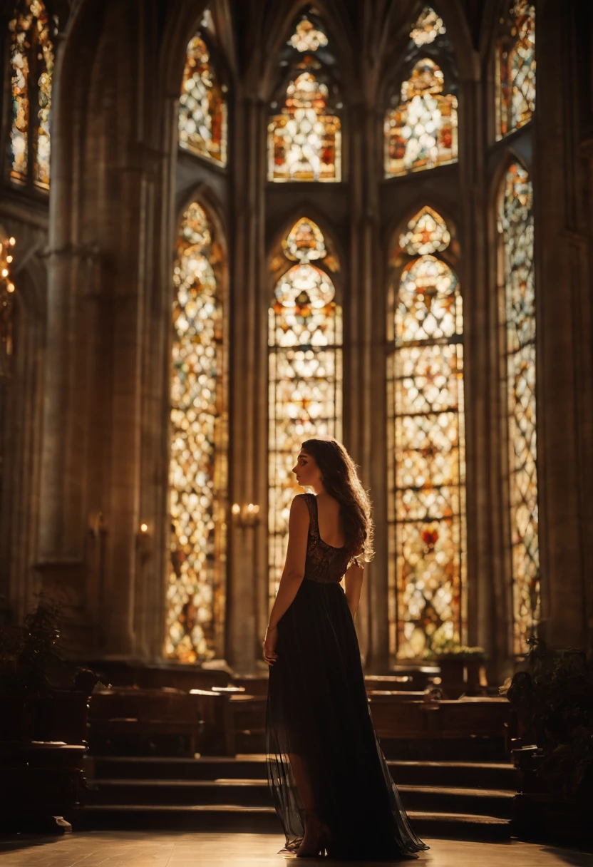 In the nostalgic warmth of a 1985s Polaroid, a Gothic cathedral stands tall in the background. The sun's rays penetrate through the stained glass windows, creating a mesmerizing play of light and shadows inside. The cathedral is adorned with intricate floral motifs, reminiscent of the Porodina photography style.
In the foreground, a girl stands wearing a chubby floral mini dress, her silhouette accentuated by the warm sunlight. Her eyes, beautifully detailed, mirror the vibrant colors of the stained glass. She gazes up at the magnificent architecture, as if in awe of its grandeur.
The atmosphere is filled with a sense of tranquility and serenity, as though time itself has slowed down. The surrounding gardens are lush with blooming flowers, adding to the whimsical and ethereal feel of the scene.
The image quality is of the highest standard, capturing every little detail in ultra-high resolution. The colors are vivid and vibrant, enhancing the overall visual impact. The lighting is carefully crafted, with the sunlight casting a warm glow on the cathedral and the girl, creating a harmonious balance between light and shadow.
Artistically, the composition evokes a sense of nostalgia and wonder. The combination of the Gothic architecture, floral elements, and the vintage charm of a Polaroid creates a unique and captivating visual experience.
Overall, the prompt generates a scene that transports the viewer to a different time and place, where the beauty of a Gothic cathedral and the artistic flair of Porodina photography intertwine to create a truly magical atmosphere.