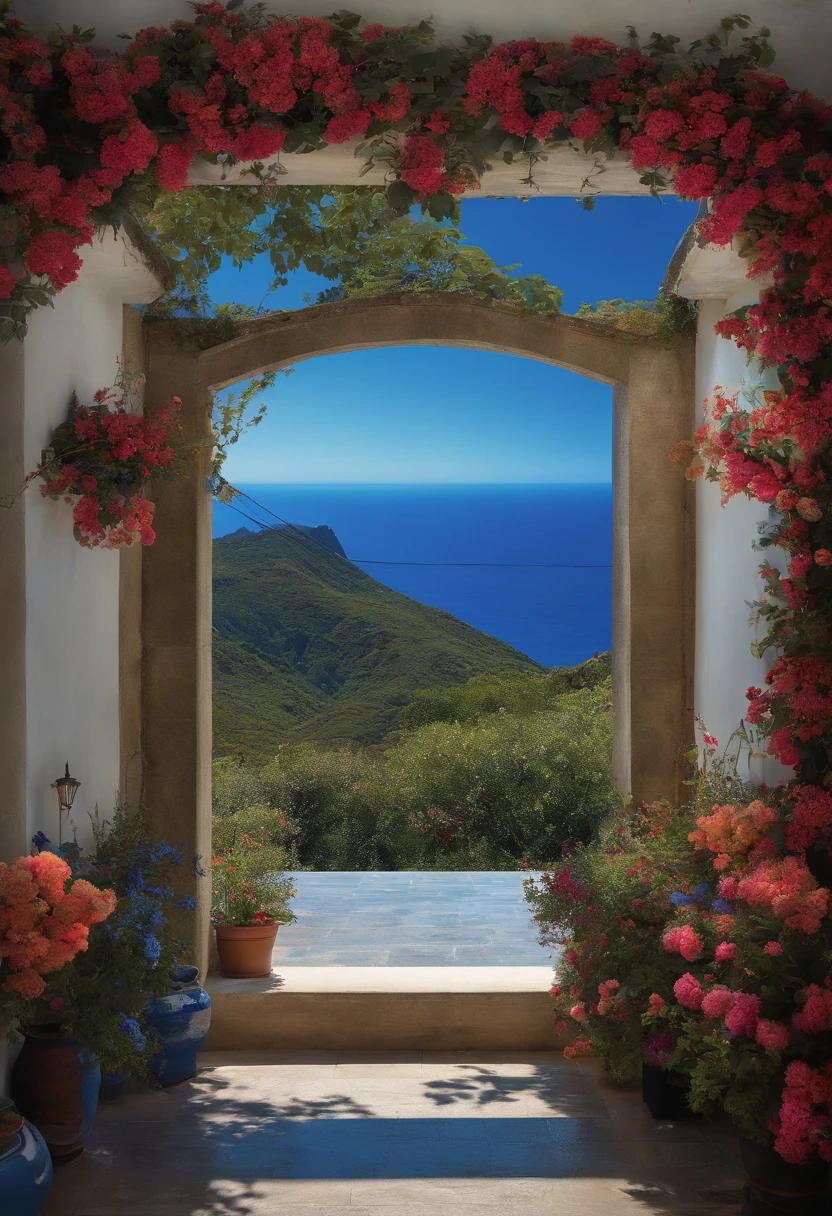 Obra maestra,Asakura_Pista,flores azules