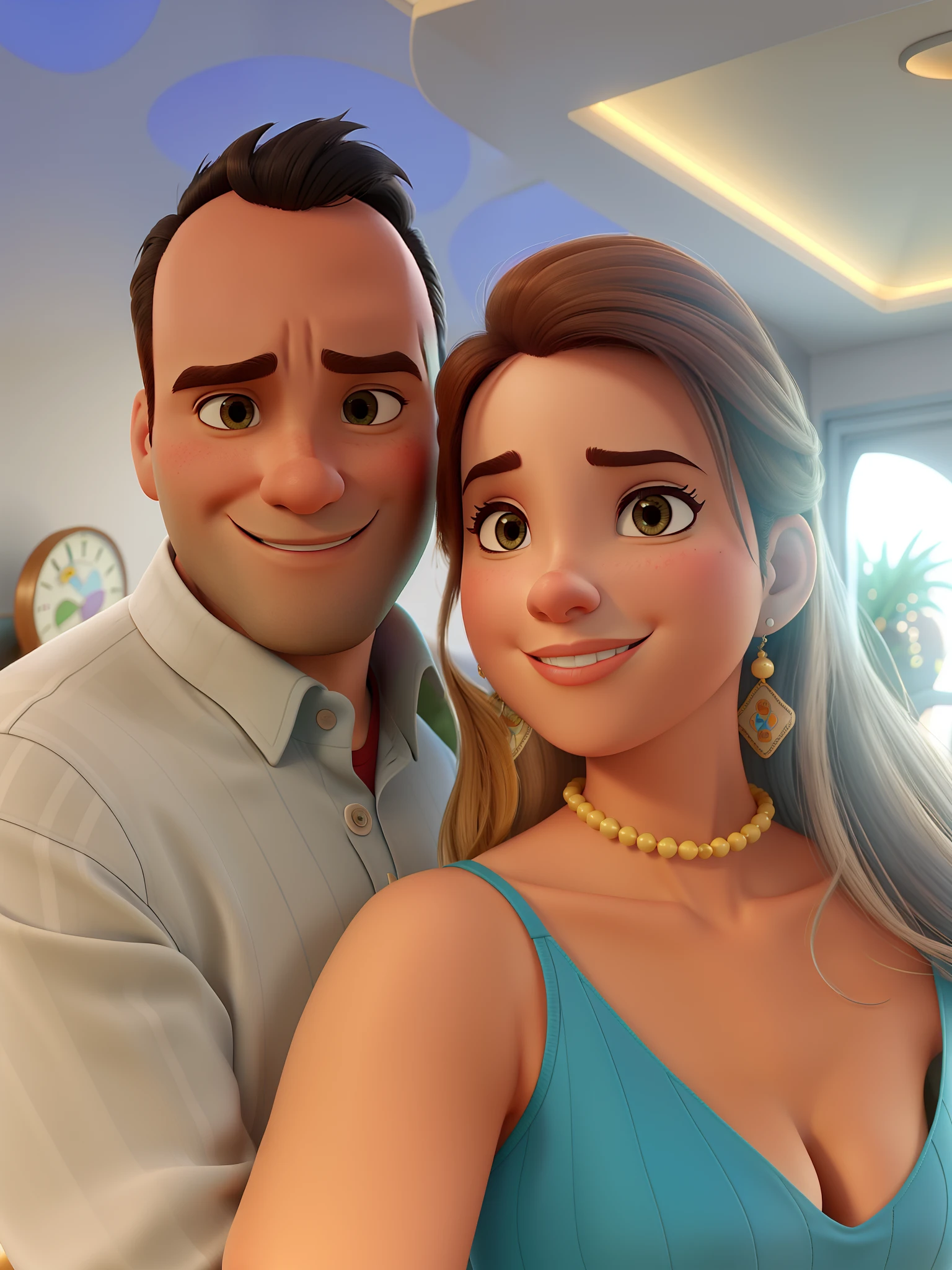Casal estilo pixar, alta qualidade, melhor qualidade