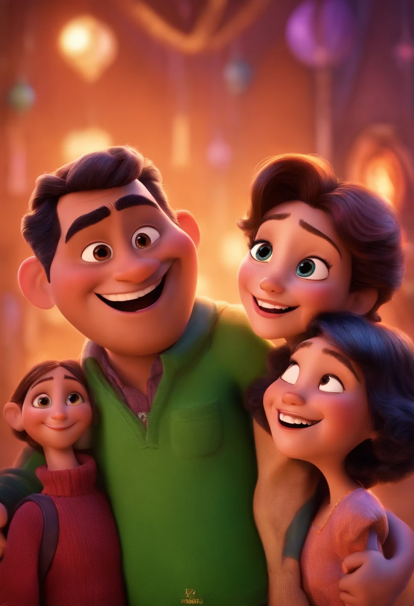 Pixar. Three people smiling in the photo