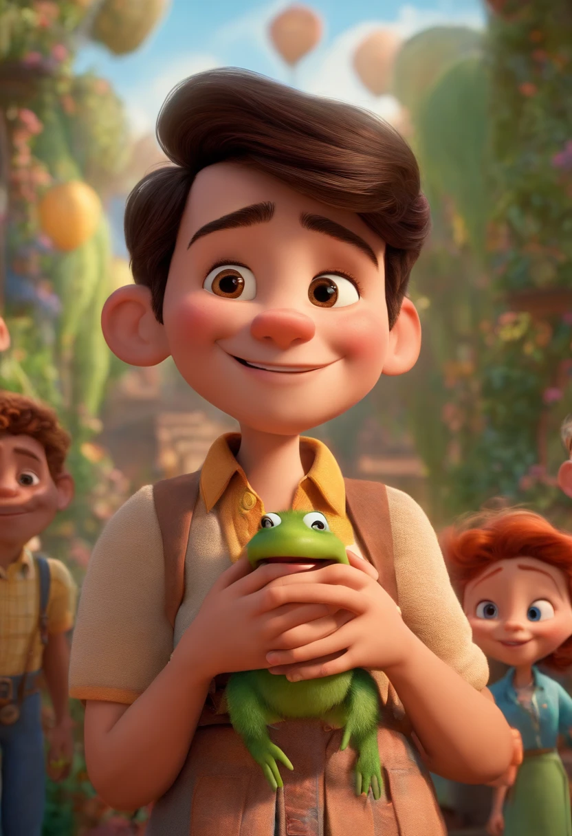 Pixar. Three people smiling in the photo