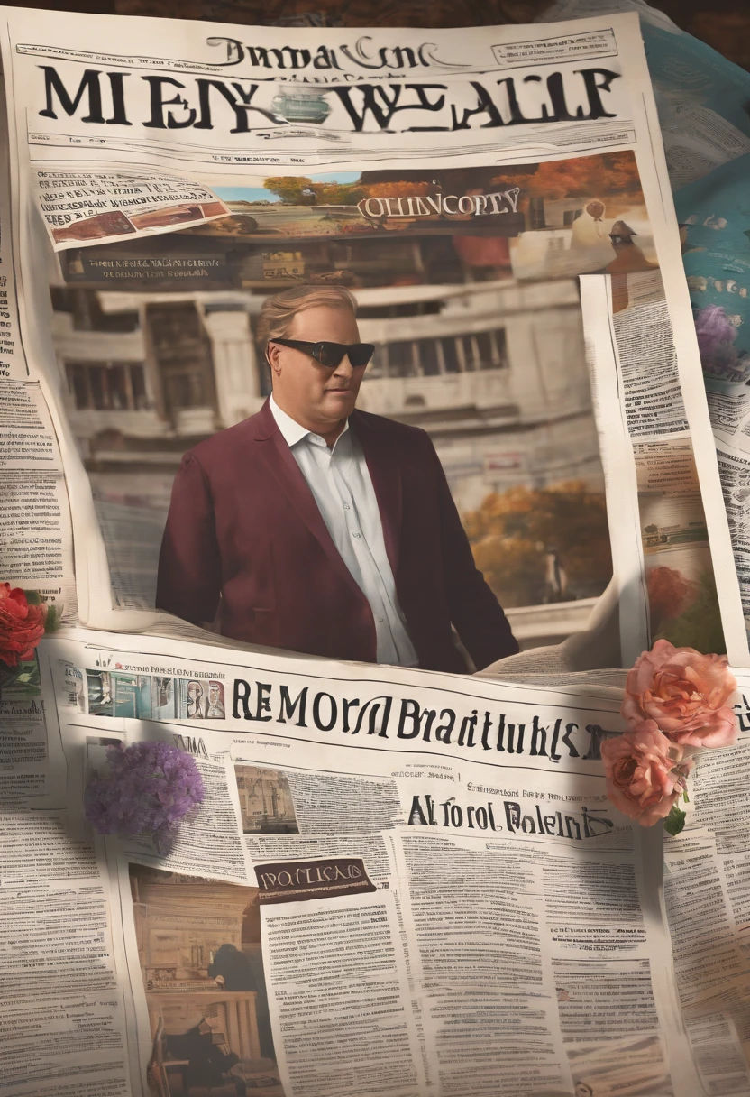 An animation of a newspaper